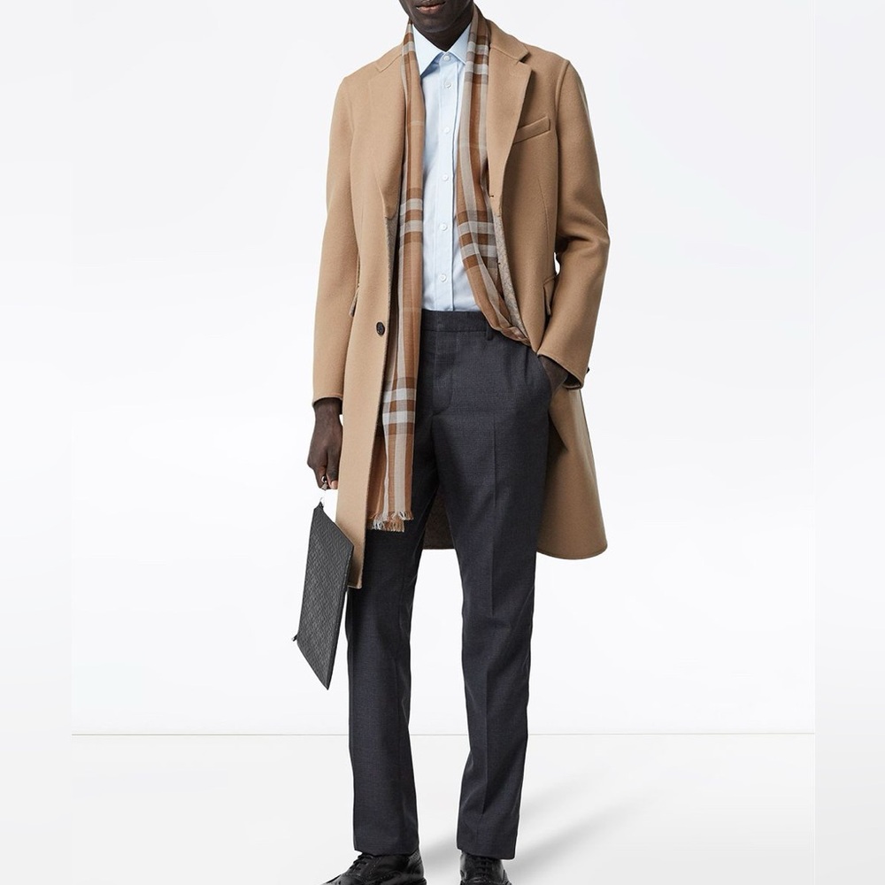 Burberry Tan Plaid Scarf - Picture 7 of 9